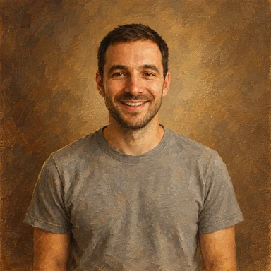 An invented face drawn in the Oil Painting style