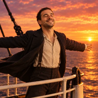 An invented face drawn in the Ship's bow style