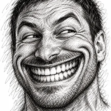 One photograph drawn as trollin'